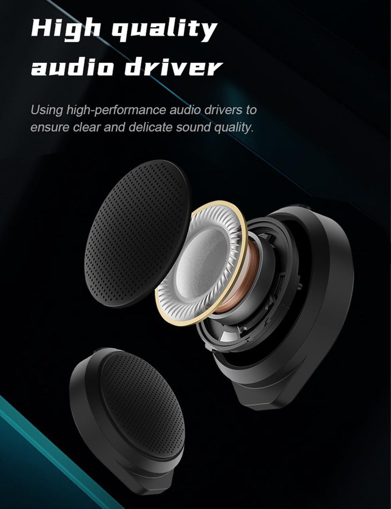 FEYA Helmet Speakers with Remote Control - No Installation True Wireless Stereo Motorcycle Headphones with Built-in Mic & LED Display Charging Box & 50+ Hours Work Time Headsets for Snowboarding - Image 2